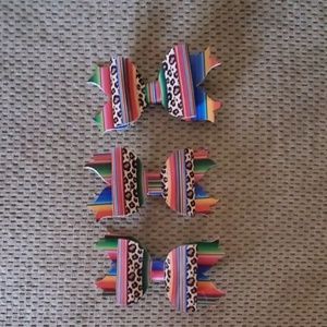 Serape Leopard Hair Bow